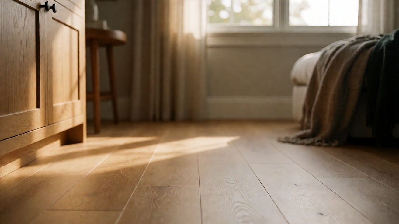 Close-up of porcelain tile held against light to show through-body colour and density