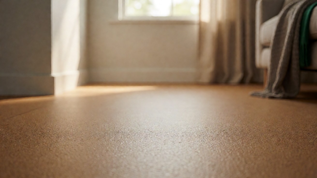 Close-up of granular rubber flooring surface texture