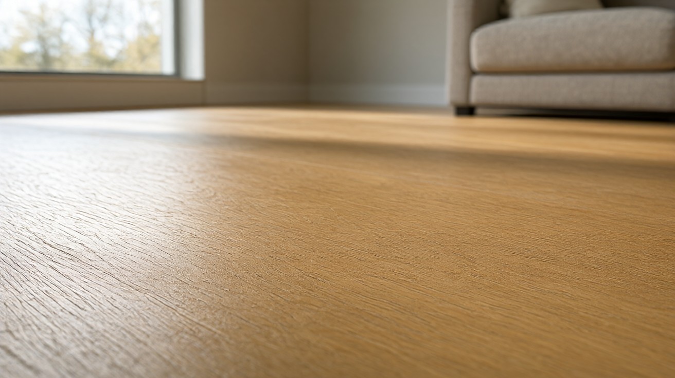 Vinyl wear layer thickness close up